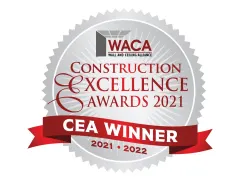 2021 WACA Construction Excellence Award winner badge