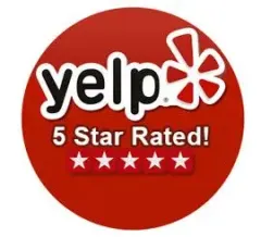 Yelp five star rated badge